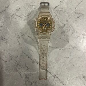 Casio G Shock Gold Dial Transparent Watch